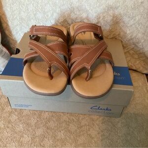Clarks  Tan Leather Sandals size 9
